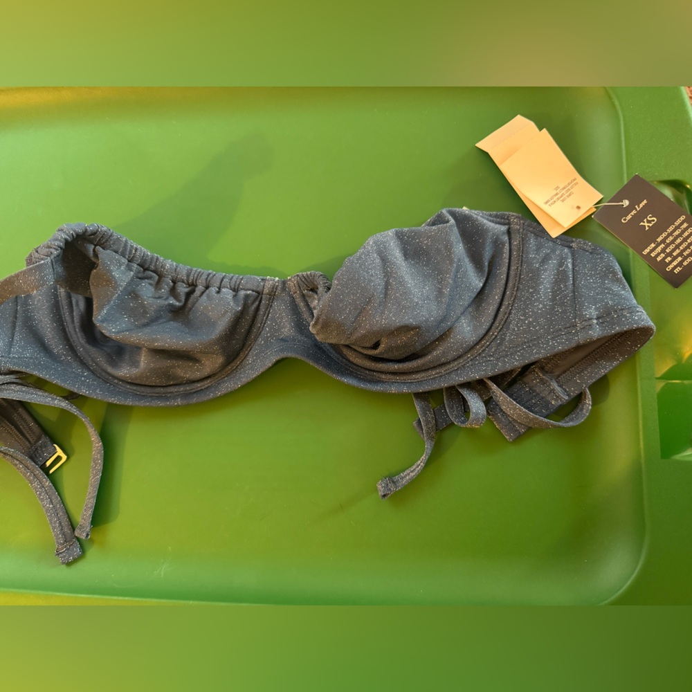 Abercrombie blue shimmer bikini top